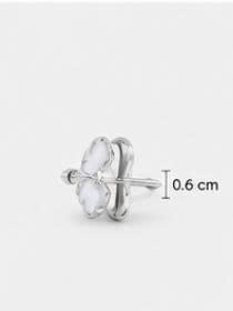 Combo dây chuyền + bông tai White - Hình ảnh 3