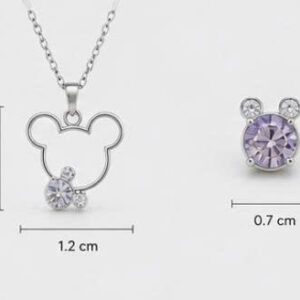 Combo dây chuyền + bông tai Tiny Mouse - Hình ảnh 2