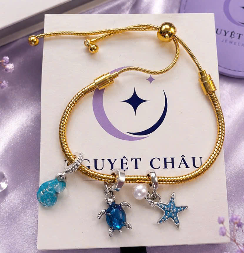Vòng charm In The Ocean S925 mạ vàng